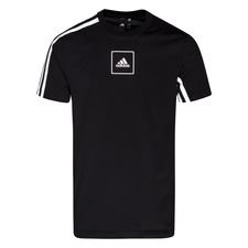 adidas T-Shirt 3-Stripes Tape - Sort/Hvid
