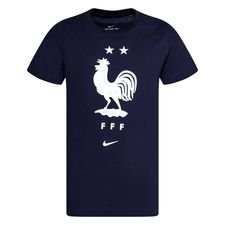 Frankrig T-Shirt Crest - Blå/Hvid Børn