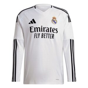 Real Madrid Hjemmebanetrøje 2024/25 Lange Ærmer - adidas, størrelse X-Small